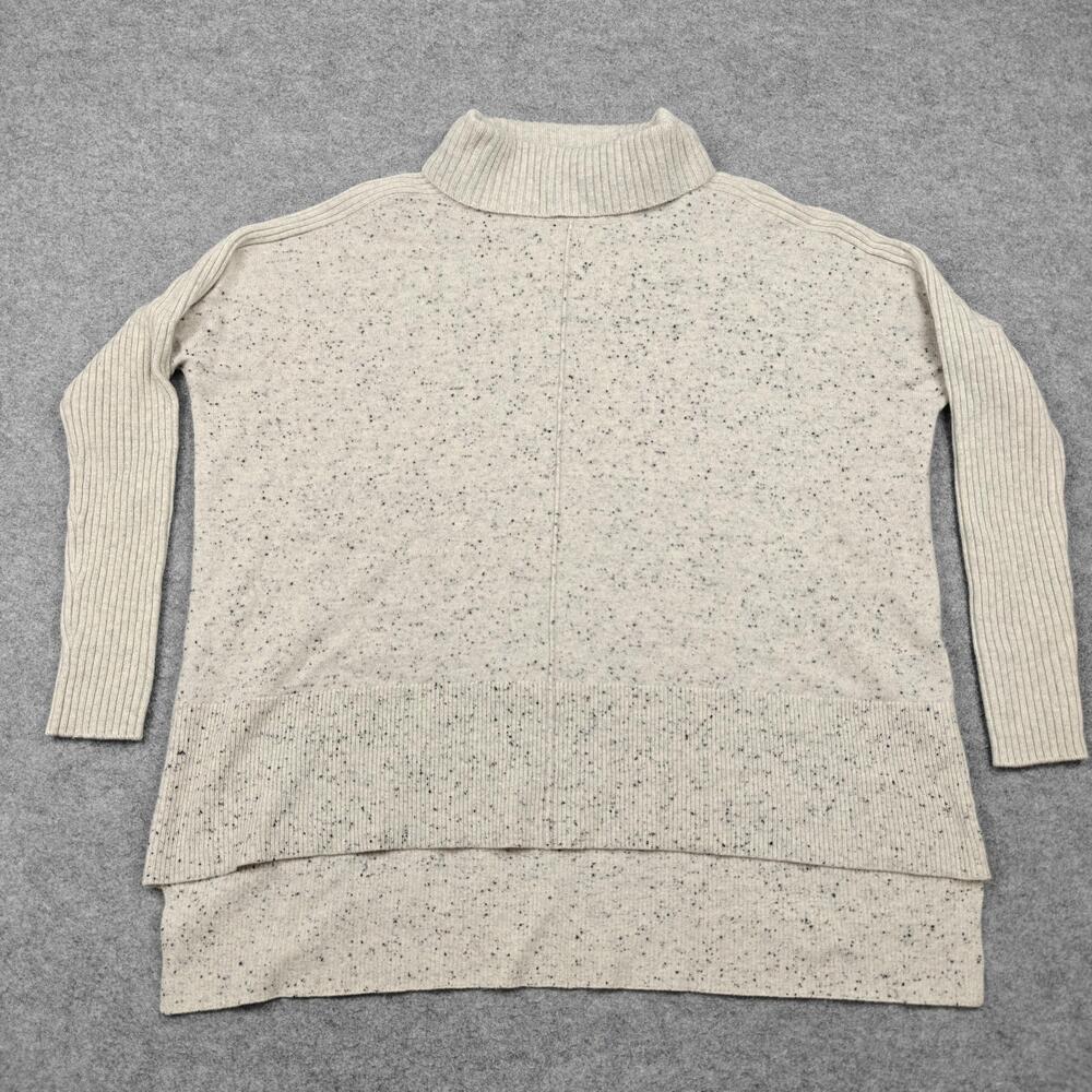 Rag & Bone Sweater Tunic Womens Small White 100% Cashmere Turtleneck Longline